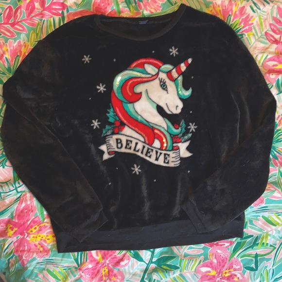 Unicorn Christmas Sweater - Picture 1 of 3